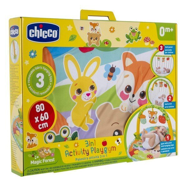 toimintakeskus Chicco Magic Forest 3 in one (80 x 60 cm) hinta ja tiedot | Vauvan lelut | hobbyhall.fi