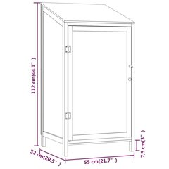 Puutarhavaja ruskea 55x52x112 cm täysi kuusi hinta ja tiedot | Piharakennukset | hobbyhall.fi