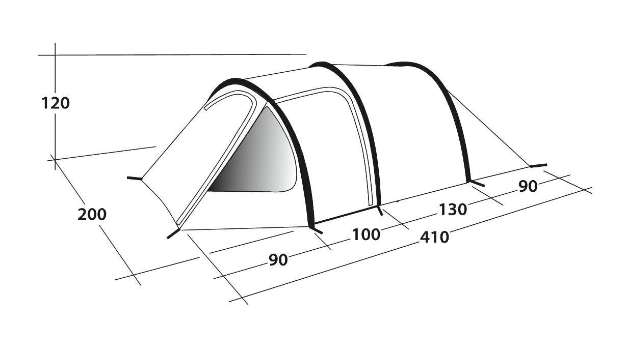 Teltta Outwell Earth 3, sininen hinta ja tiedot | Teltat | hobbyhall.fi