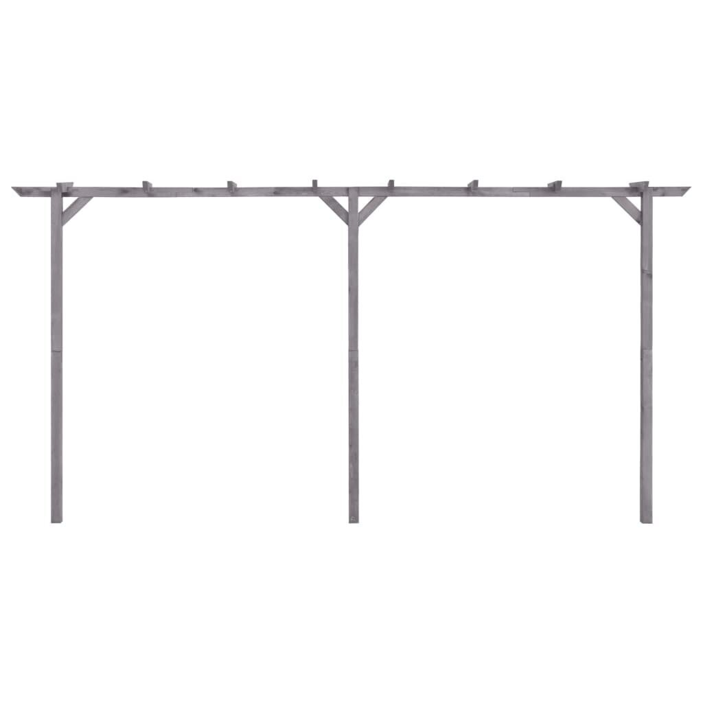 Puutarhapergola, 400x40x205cm, kyllästetty mänty, hinta ja tiedot | Kukkatelineet ja kukkapöydät | hobbyhall.fi