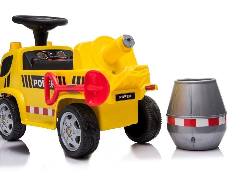 Lean Toys akkukäyttöinen sementtisekoitin leluauto, keltainen hinta ja tiedot | Vauvan lelut | hobbyhall.fi