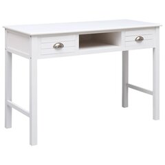 Kirjoituspöytä valkoinen 110x45x76 cm puinen hinta ja tiedot | Tietokonepöydät ja työpöydät | hobbyhall.fi
