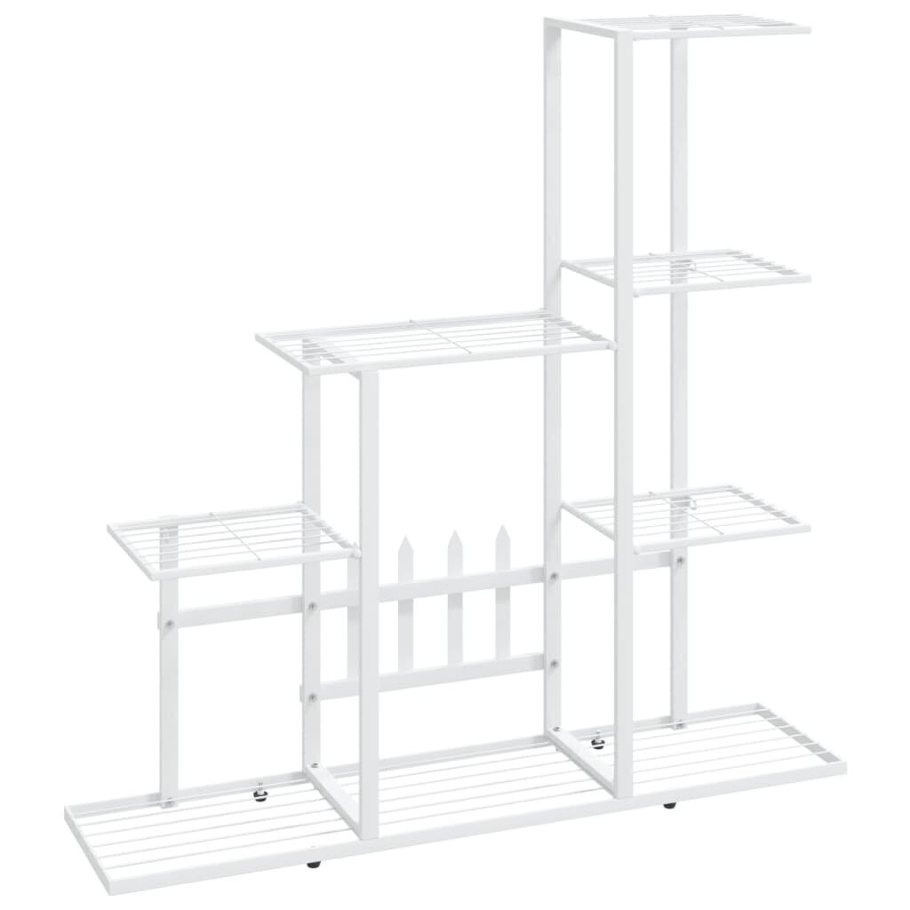 Kukkateline 94,5x25x88 cm valkoinen metalli hinta ja tiedot | Puutarhatyökalut | hobbyhall.fi