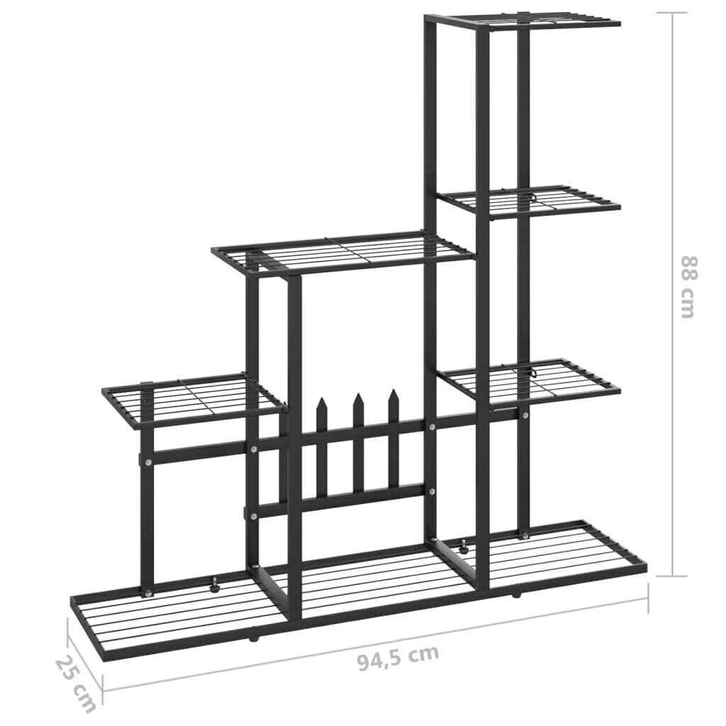 Kukkateline 94,5x25x88 cm musta metalli hinta ja tiedot | Puutarhatyökalut | hobbyhall.fi