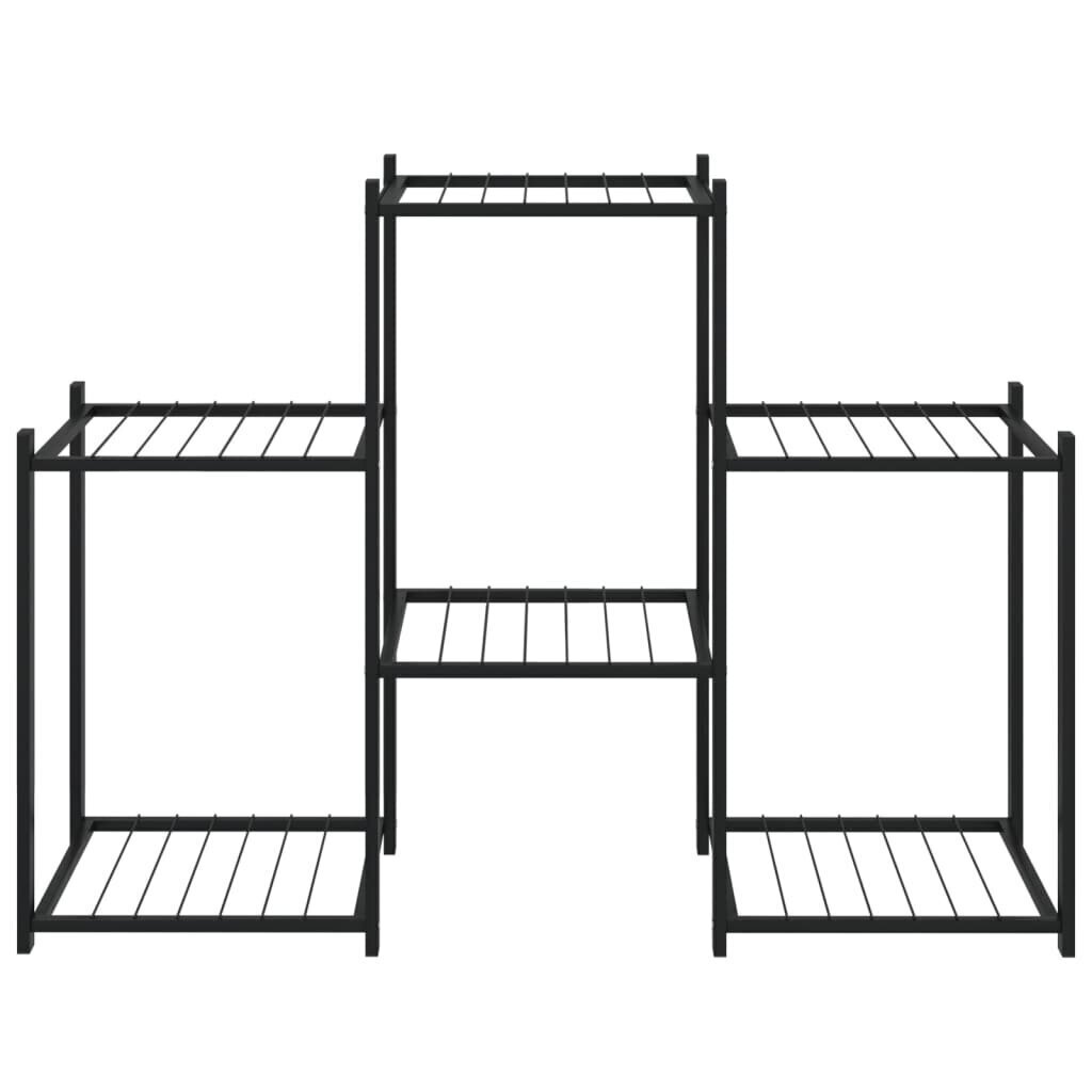 Kukkateline 83x25x60 cm musta rauta hinta ja tiedot | Kukkatelineet ja kukkapöydät | hobbyhall.fi