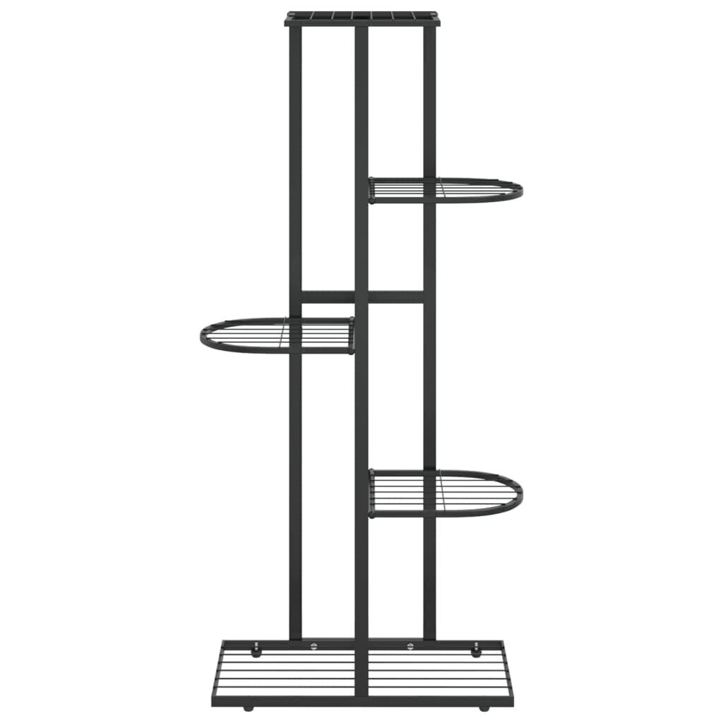 5-kerroksinen kukkateline 43x22x98 cm musta metalli hinta ja tiedot | Kukkatelineet ja kukkapöydät | hobbyhall.fi