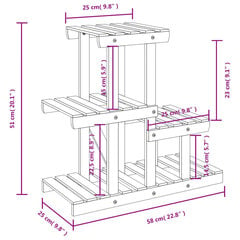 Kukkateline 58x25x51 cm täysi kuusi hinta ja tiedot | Kukkatelineet ja kukkapöydät | hobbyhall.fi