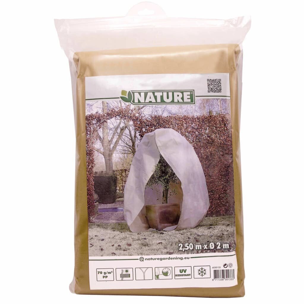 Nature Fleece talvipeite vetoketjulla 70 g/m² beige 2x2,5 m hinta ja tiedot | Puutarhatyökalut | hobbyhall.fi