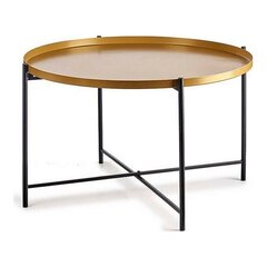 Sivupöytä Musta Kullattu Metalli (76,5 x 46 x 76,5 cm) hinta ja tiedot | Sohvapöydät | hobbyhall.fi