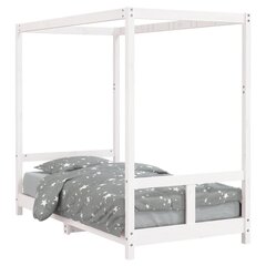 Lasten sängynrunko valkoinen 80x160 cm täysi mänty hinta ja tiedot | Lastensängyt | hobbyhall.fi