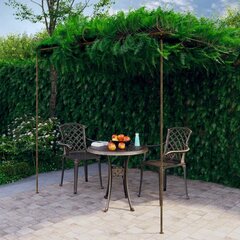 Puutarhan pergola, antiikkiruskea, 3x3x2,5 m, rauta hinta ja tiedot | Kukkatelineet ja kukkapöydät | hobbyhall.fi