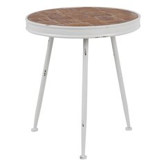 Sivupöytä 50x50x56cm, valkoinen/ruskea hinta ja tiedot | Sohvapöydät | hobbyhall.fi