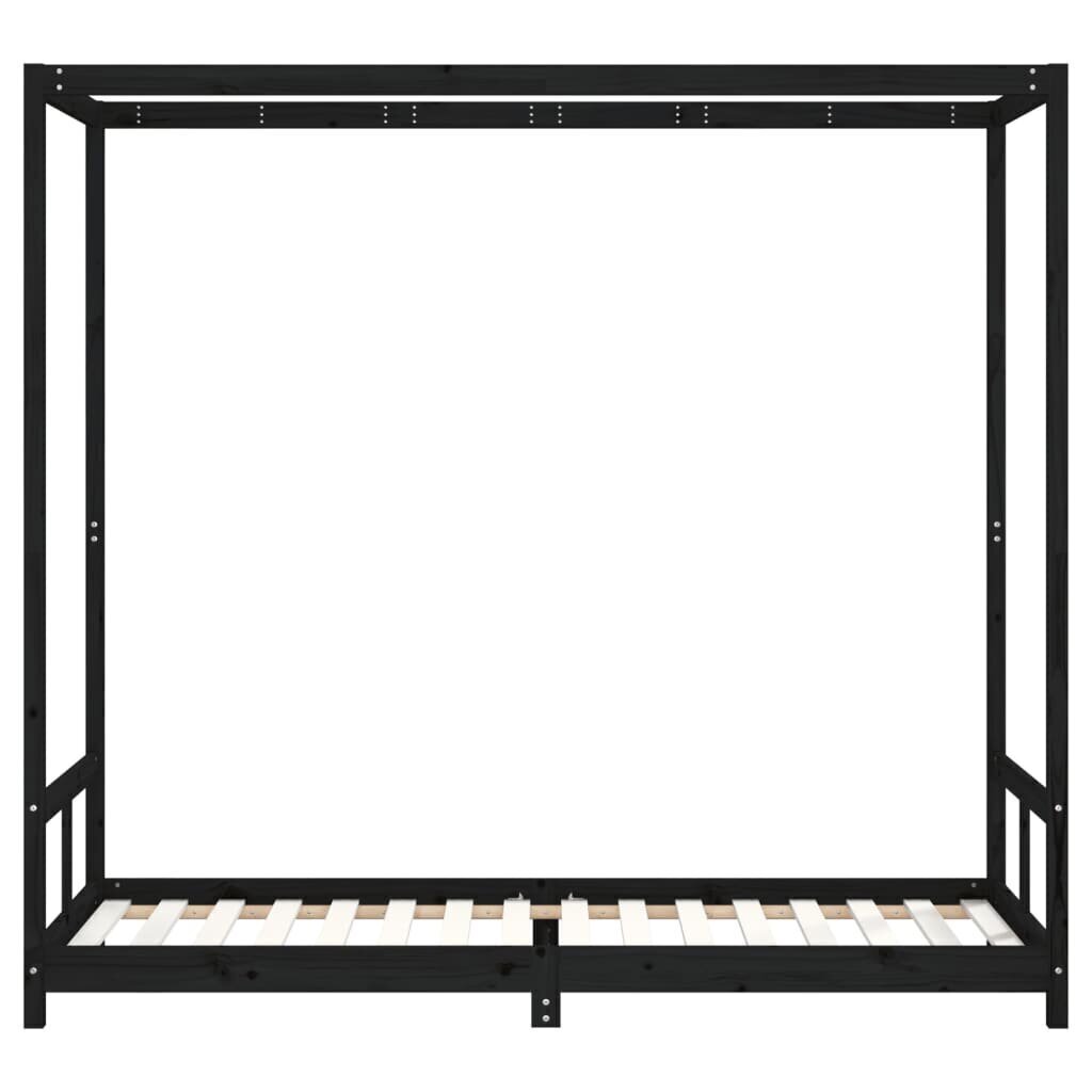 Lasten sängynrunko musta 80x200 cm täysi mänty hinta ja tiedot | Lastensängyt | hobbyhall.fi