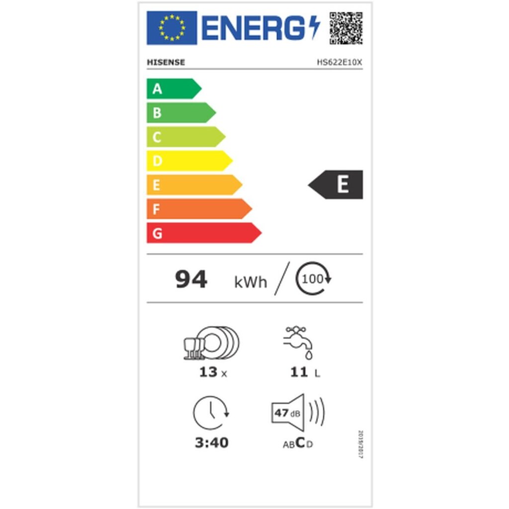 Hisense HS622E10X hinta ja tiedot | Astianpesukoneet | hobbyhall.fi