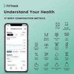 FitTrack Dara Digital BIA: n kehon analyysiasteikko 17 fyysistä arvoa- APP: llä ja Bluetoothilla hinta ja tiedot | Fittrack Kodinkoneet ja kodinelektroniikka | hobbyhall.fi