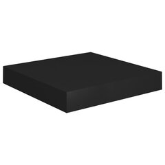 Kelluvat seinähyllyt 4 kpl musta 23x23,5x3,8 cm MDF hinta ja tiedot | Hyllyt | hobbyhall.fi