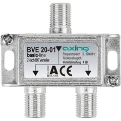 DVB-T2 1/2 maanpäällisen TV-signaalin jakaja BVE 20-01 AXING 1-in, 2-out 5-1006 MHz hinta ja tiedot | TV-antennit | hobbyhall.fi