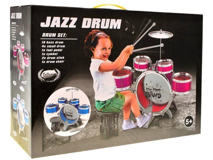 .Lasten rummut Jazz Drum, sininen hinta ja tiedot | Kehittävät lelut | hobbyhall.fi