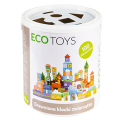 Ecotoys Eläintarha rakennuspalikat, 100 kpl hinta ja tiedot | Kehittävät lelut | hobbyhall.fi