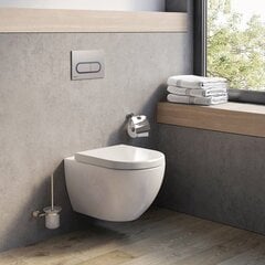 Uni Chrome Soft Close Wc-istuin-kannella hinta ja tiedot | WC-istuimet | hobbyhall.fi