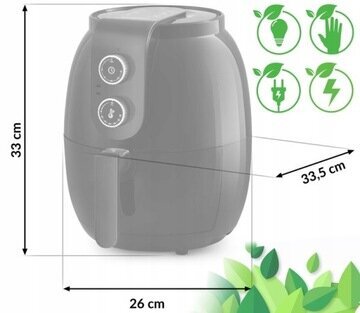 FRYER AIR FRYER SUURI TEHOKAS SÄHKÖINEN KOTIRAIDAN hinta ja tiedot | Airfryerit ja friteerauskeittimet | hobbyhall.fi