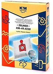 K&M 49.4220, 4 kpl + suodatin hinta ja tiedot | Pölynimureiden lisätarvikkeet | hobbyhall.fi