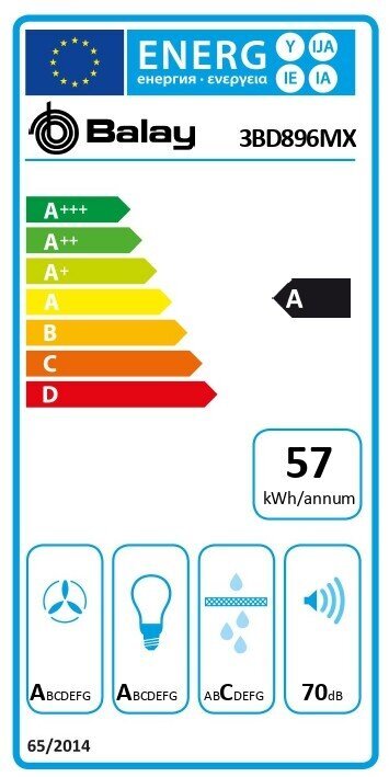 Balay 3BD896MX hinta ja tiedot | Liesituulettimet | hobbyhall.fi