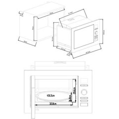 Continental Edison CEMO25GINE hinta ja tiedot | Mikroaaltouunit | hobbyhall.fi