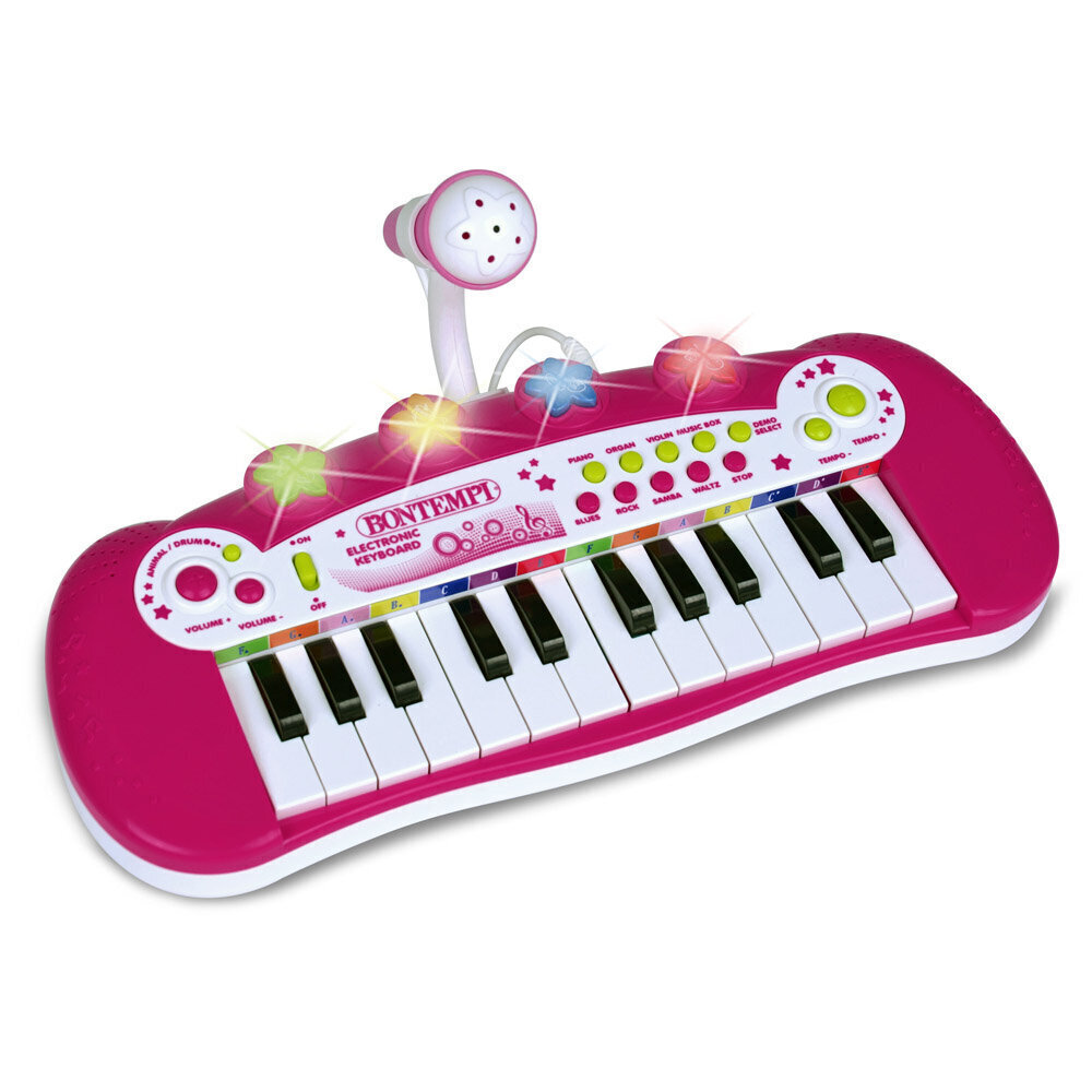 Piano ja mikrofoni Bontempi I Girl hinta ja tiedot | Kehittävät lelut | hobbyhall.fi