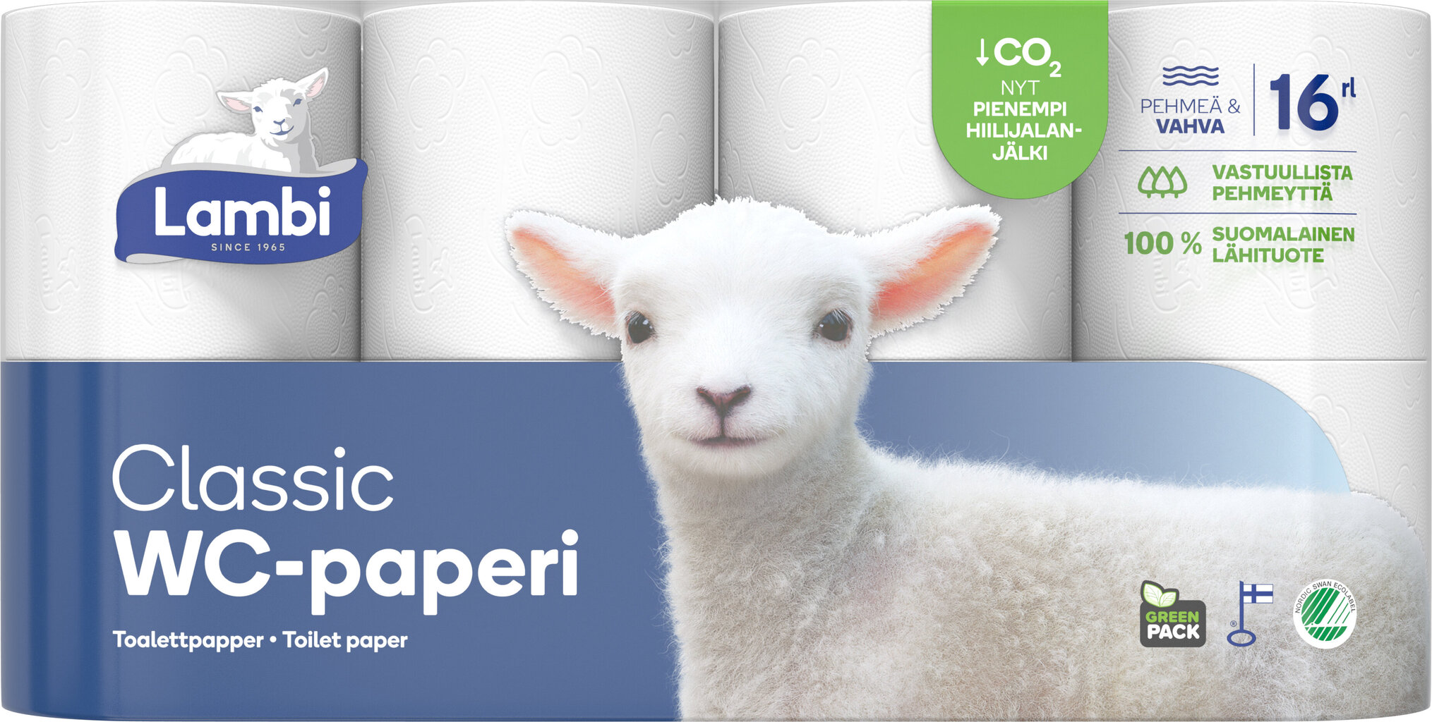 Lambi wc-paperi, 16 kpl hinta ja tiedot | WC-paperit ja talouspaperit | hobbyhall.fi