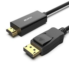 Benfei, DP/HDMI, 1,83 m hinta ja tiedot | Kaapelit ja adapterit | hobbyhall.fi