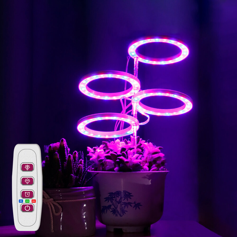 4x LED KASVIN KASVATUSLAMPPU PUNAINEN hinta ja tiedot | Sisäpuutarhat ja kasvilamput | hobbyhall.fi