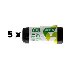 Sortex roskapussit, musta, 60 l. hinta ja tiedot | Roskapussit | hobbyhall.fi