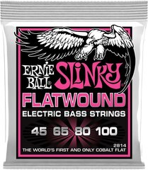 Ernie Ball Super Slinky Flate Wound E-Bass -jonot, Vahvuus 45-100 hinta ja tiedot | Soittimien lisätarvikkeet | hobbyhall.fi