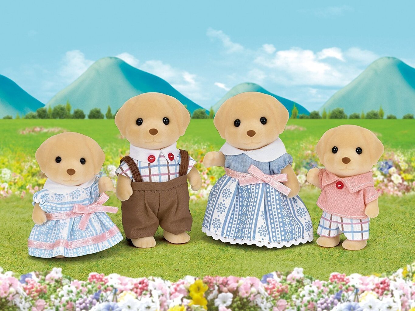 SYLVANIAN FAMILIES Keltaisen Labradorin Perhe hinta ja tiedot | Tyttöjen lelut | hobbyhall.fi