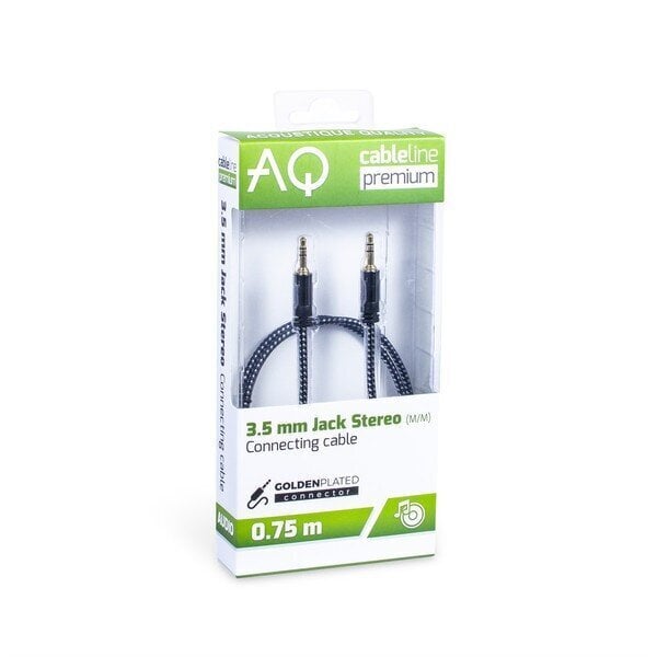 Jack 3.5 mm - Jack 3.5 mm kaapeli Pituus: 0.75m AQ Premium hinta ja tiedot | Kaapelit ja adapterit | hobbyhall.fi