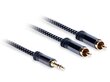 Jack 3.5 mm - 2xRCA (M) stereo kaapeli Pituus: 0.75m AQ Premium hinta ja tiedot | Kaapelit ja adapterit | hobbyhall.fi