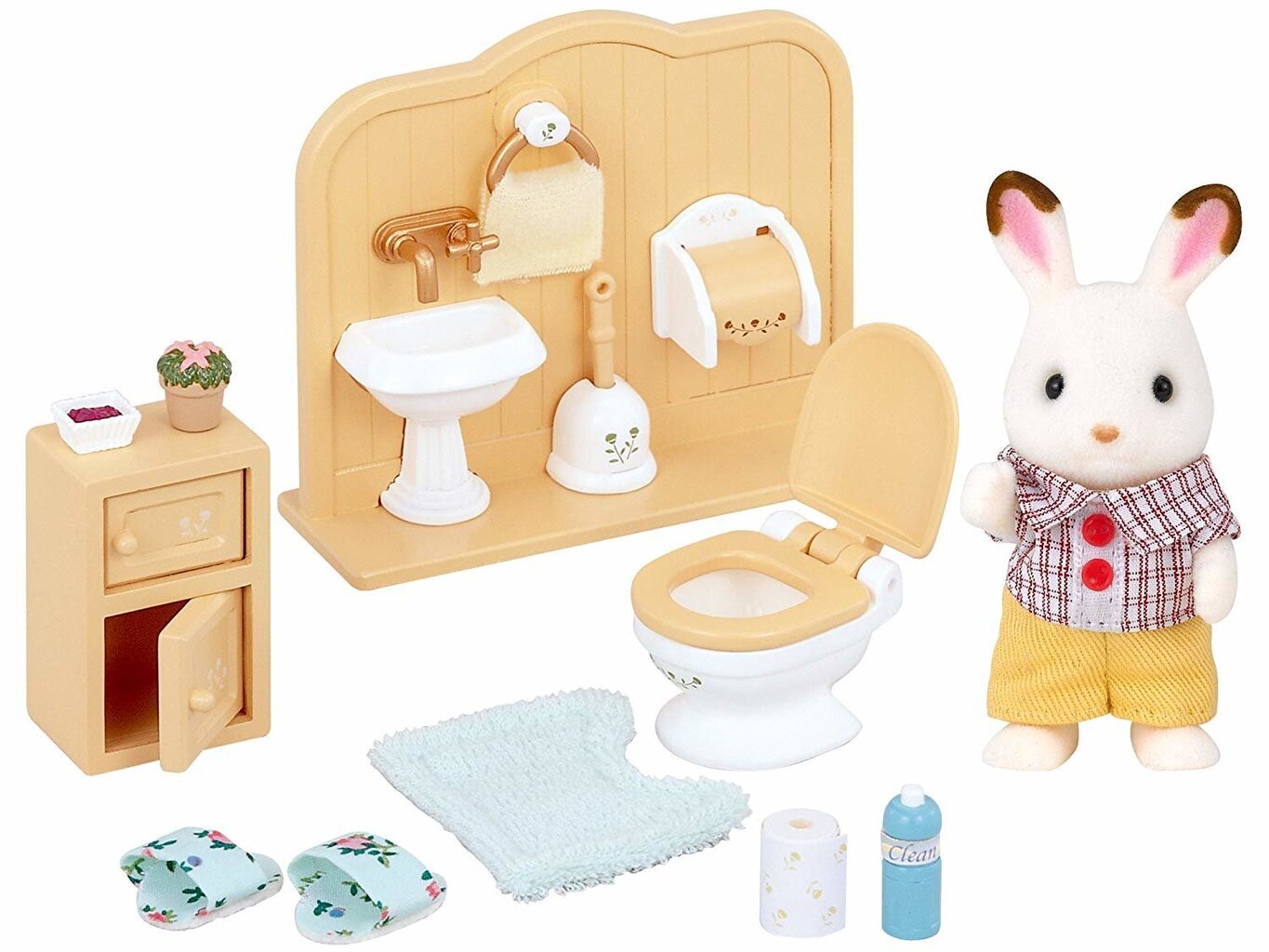 SYLVANIAN FAMILIES Suklaapupuveli Ja Pesuhuone hinta ja tiedot | Tyttöjen lelut | hobbyhall.fi