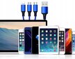 3-in-1 MICRO TYPE-C IPHONE USB-C 5A latauskaapeli hinta ja tiedot | Kaapelit ja adapterit | hobbyhall.fi