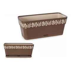 Kukkarasia tarjottimella Gaia 30x13x12cm ruskea hinta ja tiedot | Terassilattiat | hobbyhall.fi