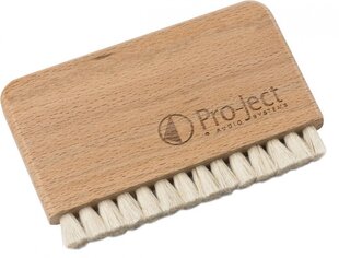 Vuohenkarvainen puukahvainen harja LP-levyjen märkäpuhdistukseen Pro-Ject VC-S Brush - WOOD hinta ja tiedot | Vinyylilevysoittimet ja gramofonit | hobbyhall.fi