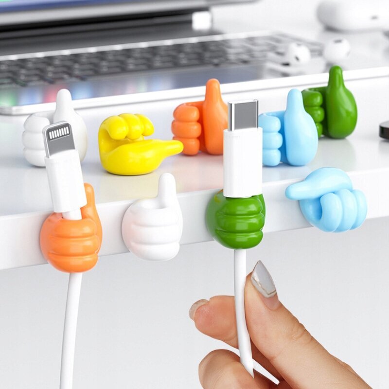 CABLE ORGANISER KIT 5 kpl Nyrkki HAND OK Värilliset MIX-näppäimet hinta ja tiedot | Kaapelit ja adapterit | hobbyhall.fi