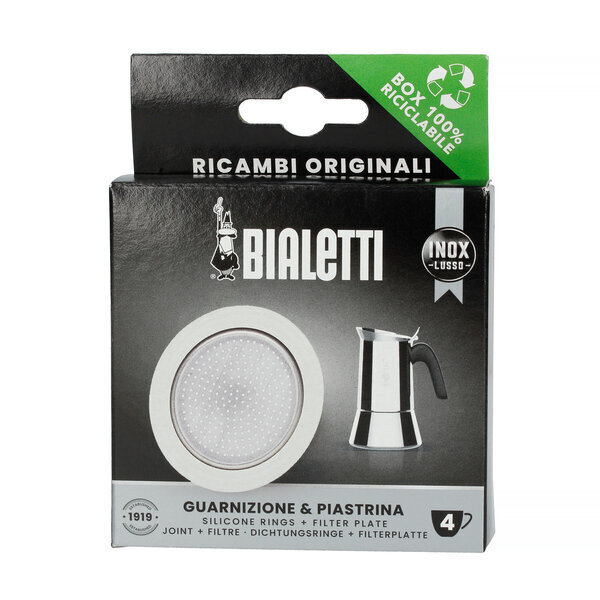 Bialetti - 4tz Teräskahvinkeittimet Tiiviste- ja siiviläsarja hinta ja tiedot | Kahvinkeittimen tarvikkeet | hobbyhall.fi