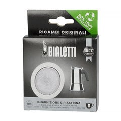 Bialetti 6-kupin teräskahvinkeittimet - Premium Seal & Sieve Set (Premium tiiviste ja siivilä) hinta ja tiedot | Kahvinkeittimen tarvikkeet | hobbyhall.fi