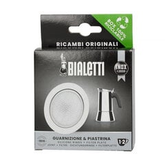 Bialetti - 1-2tz Teräksinen kahvinkeittimen tiiviste ja siivilä hinta ja tiedot | Kahvinkeittimen tarvikkeet | hobbyhall.fi