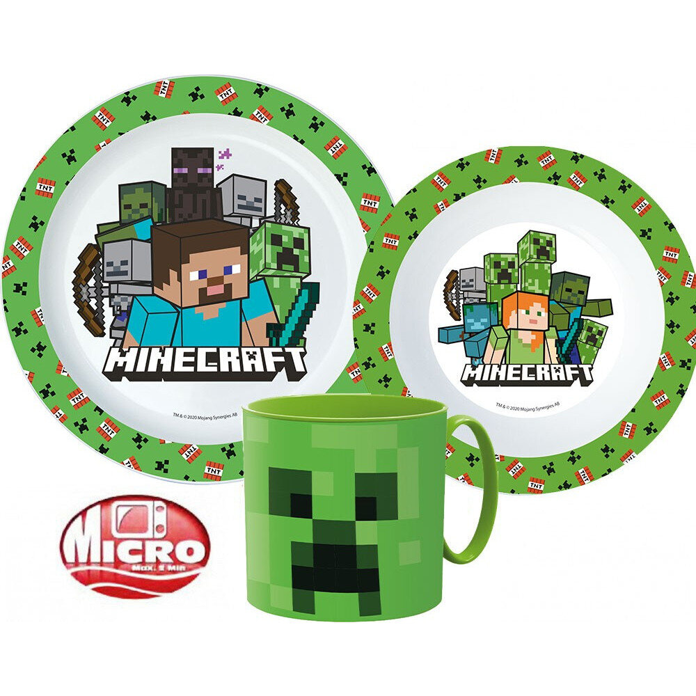 Minecraft astiasto 3 kpl. hinta ja tiedot | Astiat | hobbyhall.fi