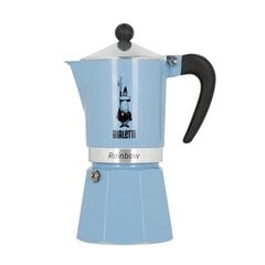 Bialetti Primavera Rainbow Rainbow Light Blue, 6 kupin espressokeitin hinta ja tiedot | Kahvinkeittimet ja kahvikoneet | hobbyhall.fi