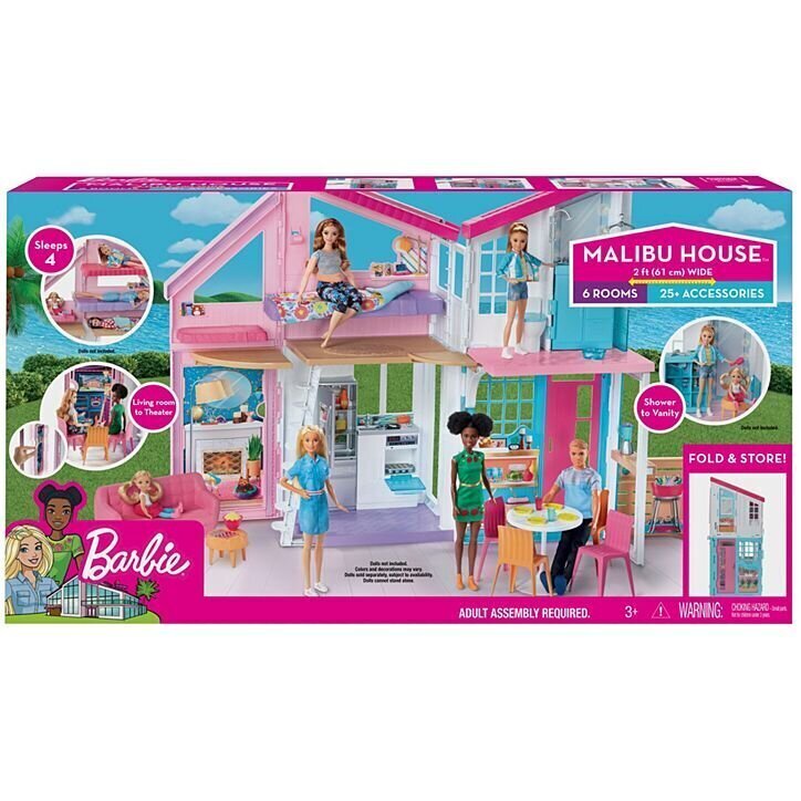 Nukke Barbie -talo Malibusissa, FXG57 hinta ja tiedot | Tyttöjen lelut | hobbyhall.fi