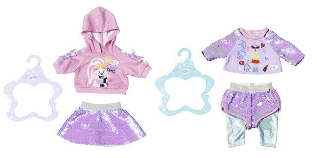 BABY born Fashion 2 assorted 43cm hinta ja tiedot | Tyttöjen lelut | hobbyhall.fi