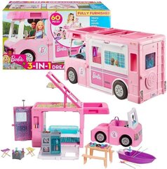 Barbie Super Adventure retkeilynuket, matkailuvaunu varusteineen hinta ja tiedot | Tyttöjen lelut | hobbyhall.fi